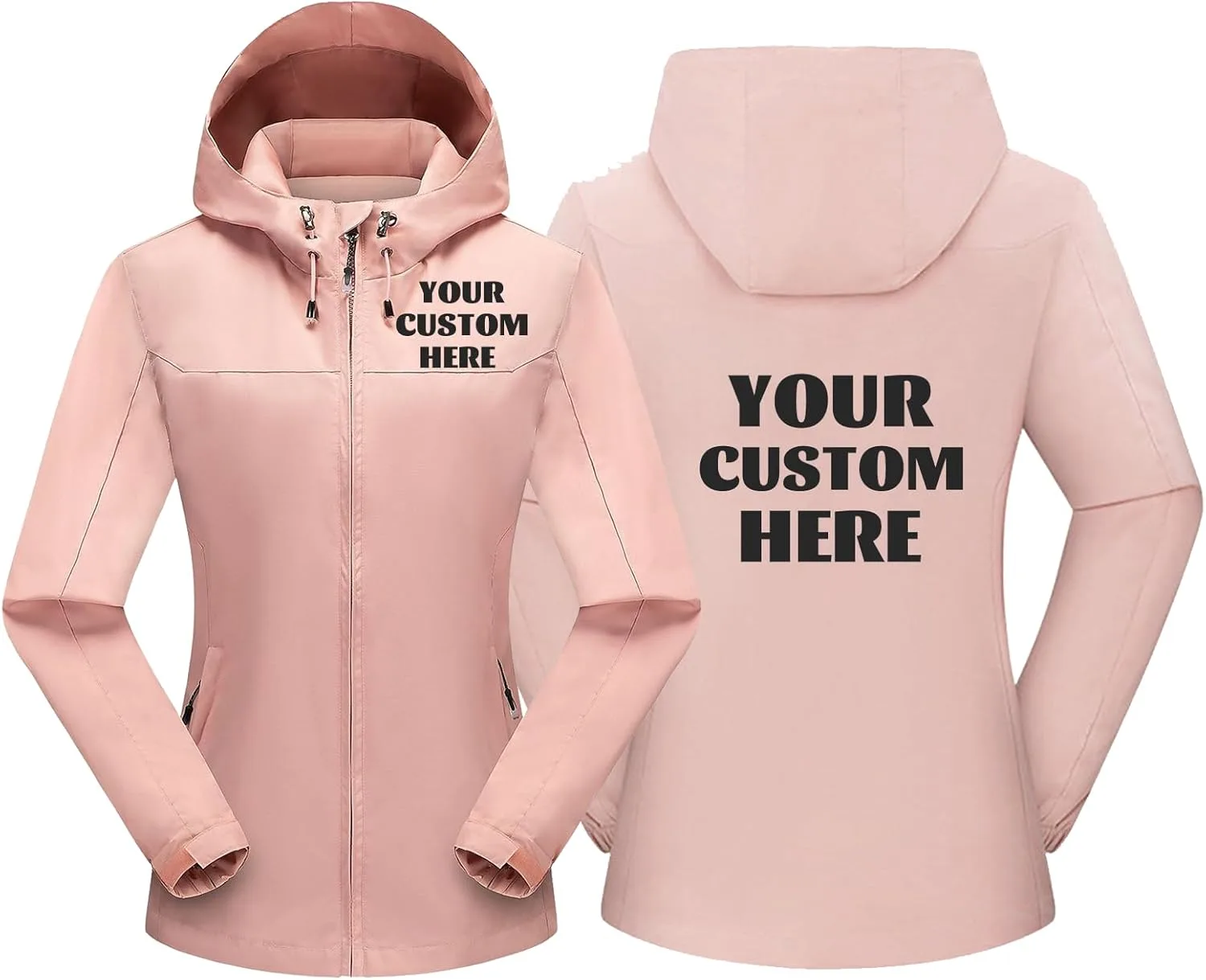 Куртка Custom Logo Outdoor ветро- и влагозащитная для весны и осени для мужчин и женщин Generic, розовый
