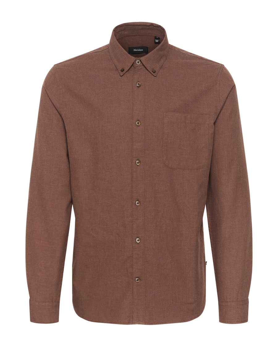 

Рубашка Slim Fit на пуговицах Matinique Trostol, каштаново-коричневый
