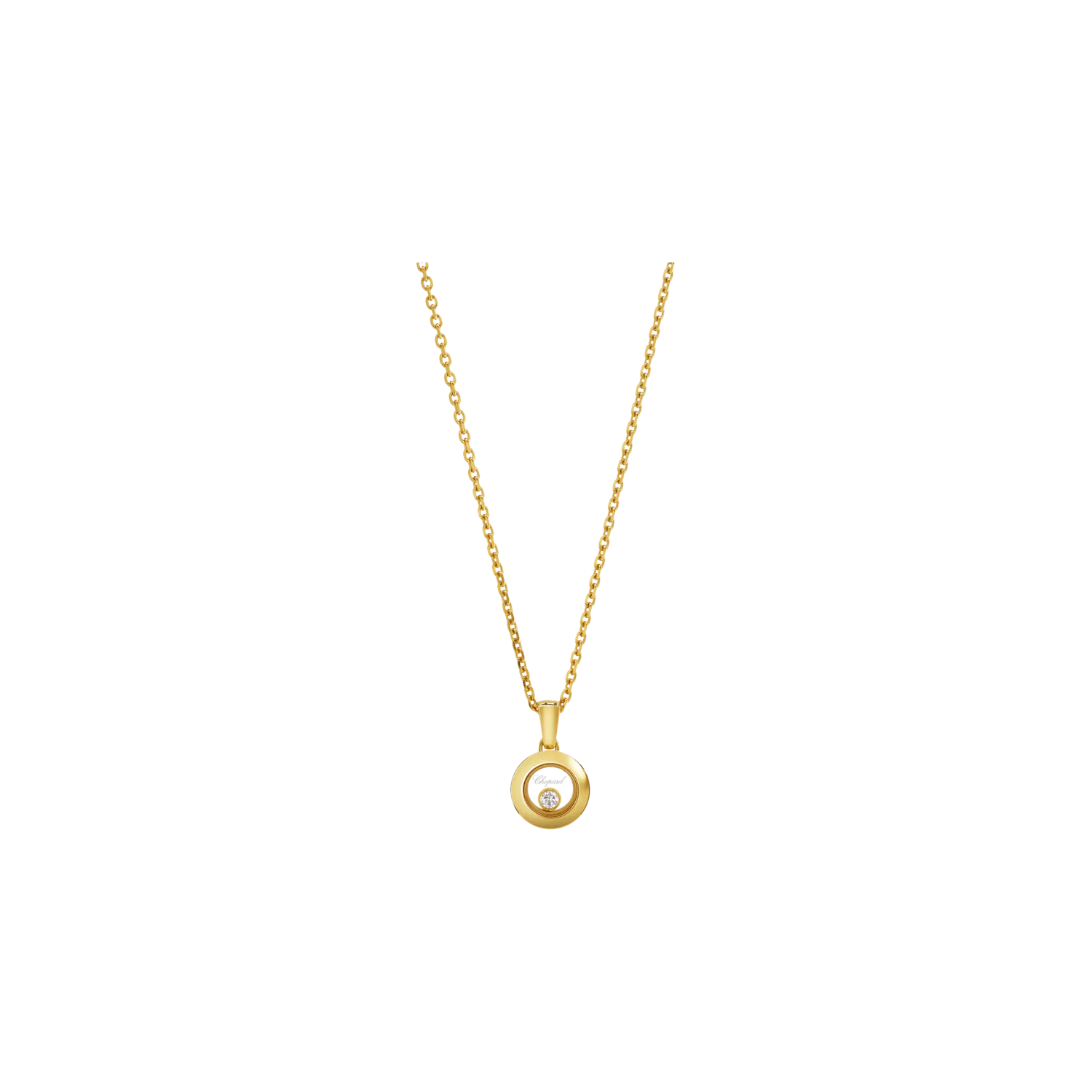 

Кулон на цепочке Chopard Happy diamond icons из желтого золота с бриллиантами