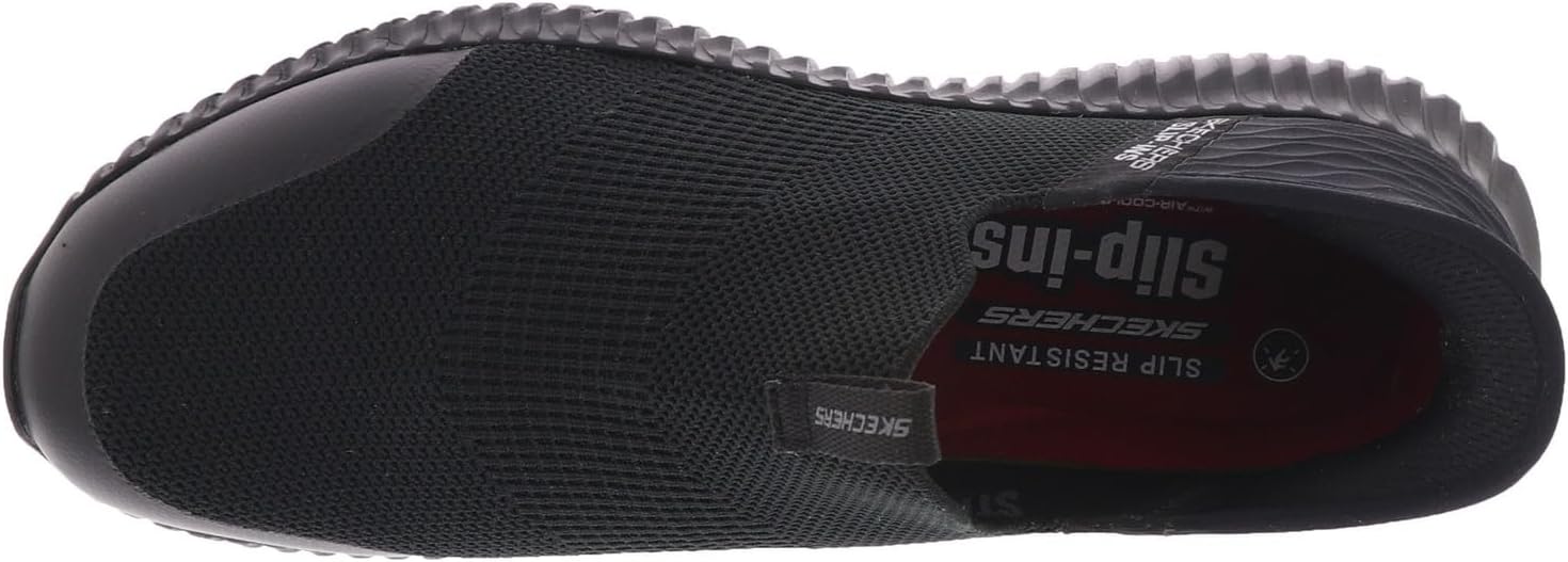 Мужские удобные слипоны Skechers Hands Free Cessnock-Rylind SR для работы с продуктами, черный — фото 3