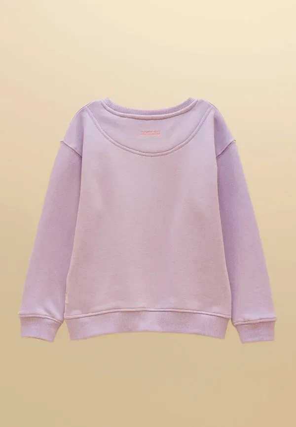 Свитшот Joules, Regular fit, с принтом, круглый вырез, лиловый — фото 2