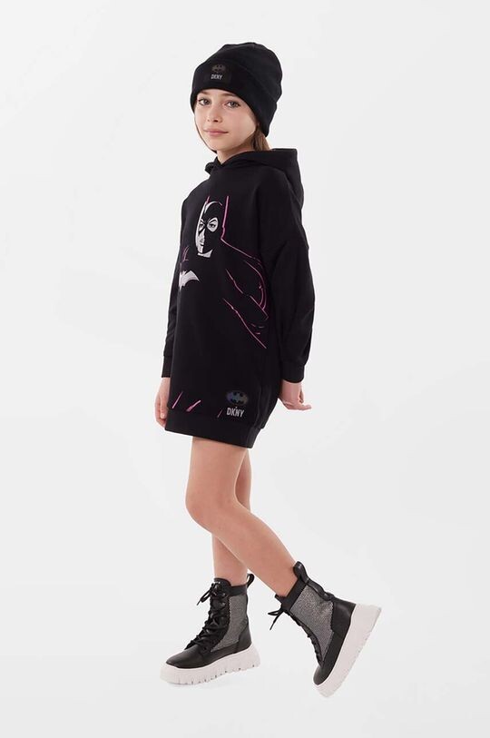 

Детское хлопковое платье x DC Comics DKNY, черный