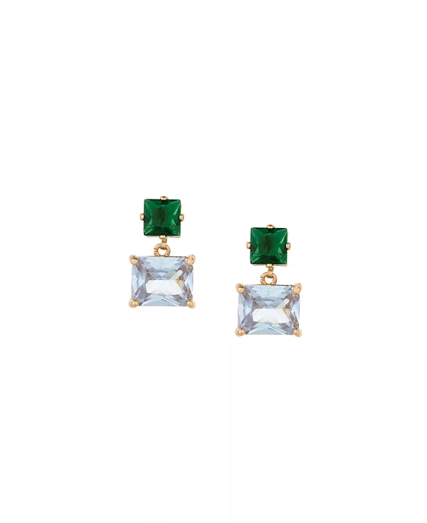 

Серьги-Подвески из зеленого вельвета, покрытые 18-каратным золотом Ettika, green