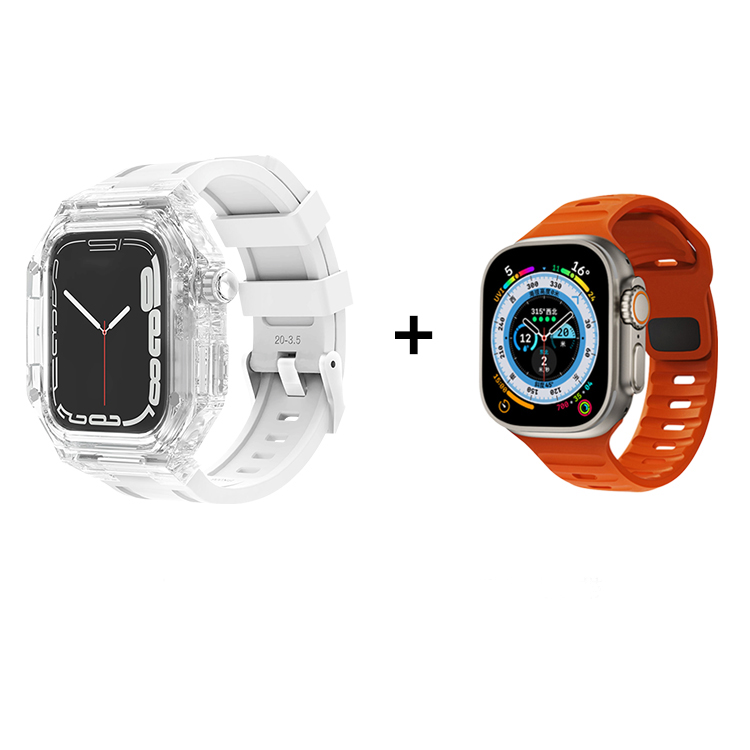 

Vobafe Часы Protective Case Apple PC Plastic Case Material Iwatch2S8S9, White