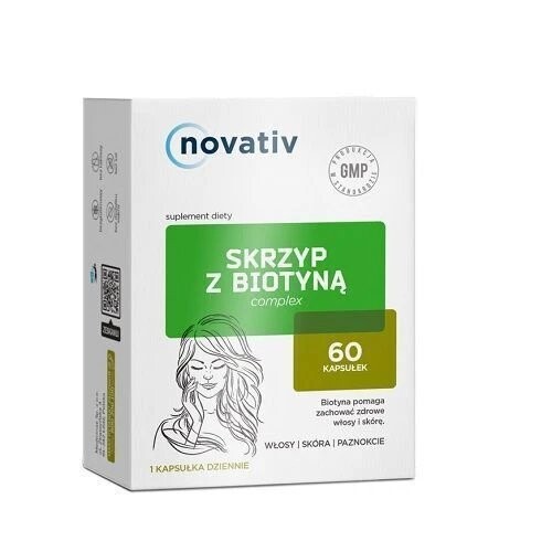 

Novativ, Хвощ полевой с биотиновым комплексом, 60 капс.