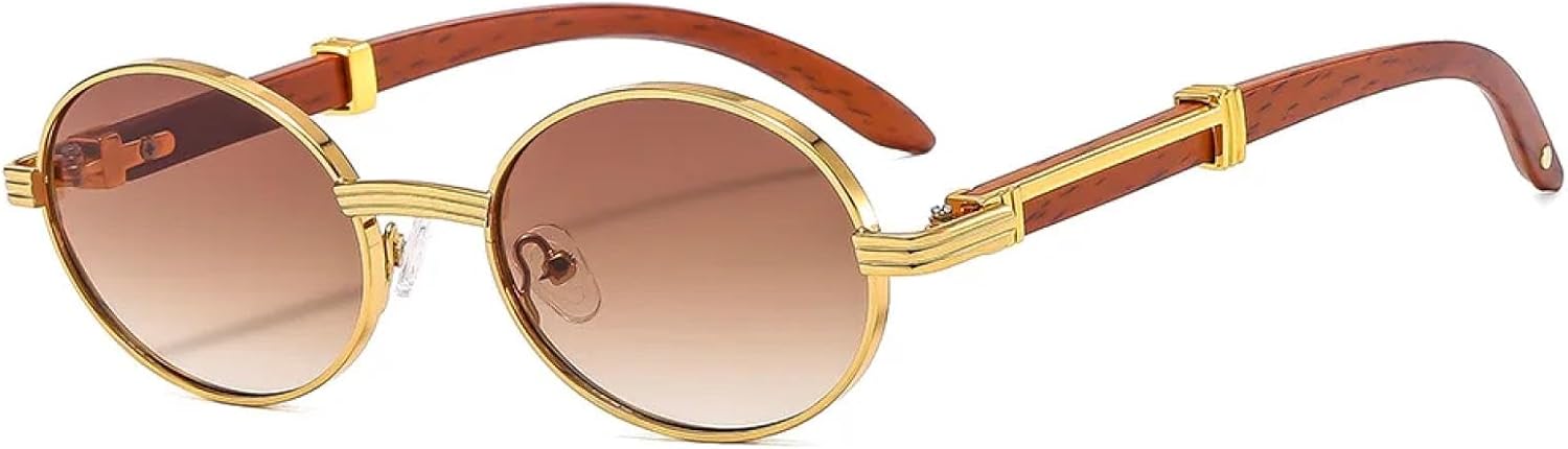 

Солнцезащитные очки с защитой от УФ-излучения UV400 | Овальные металлические градиентные линзы | Яркие цветные линзы для занятий спортом на открытом воздухе и вождения DSVIGF, Gold-gradient Tea