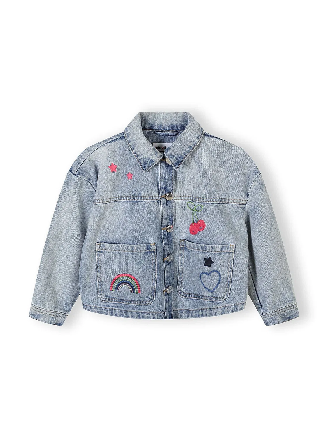 Джинсовая куртка с вышивкой Minoti, blue denim