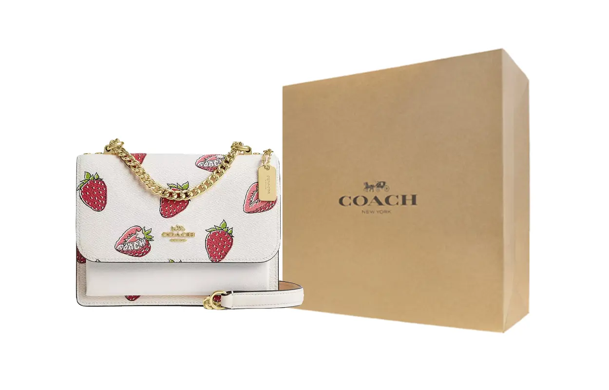 

COACH Кожаная сумка кроссбоди мини женская золото и мел разноцветная