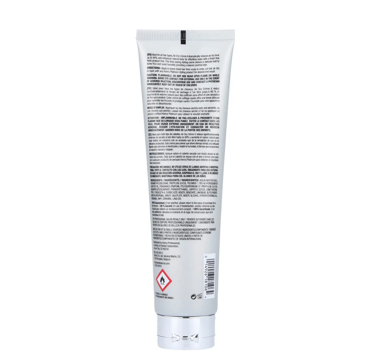 Kenra Platinum Air Dry Crème 6 - крем для сушки феном, экономит время, усиливает объем, укрощает пушистость с легкой фиксацией, естественный финиш без эффекта укладки, для всех типов волос 148 мл (1 шт.) — фото 2