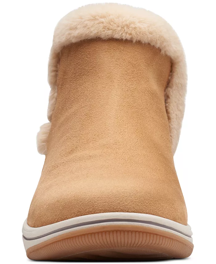 Женские ботильоны Breeze из искусственного меха Clarks, загар/бежевый — фото 4