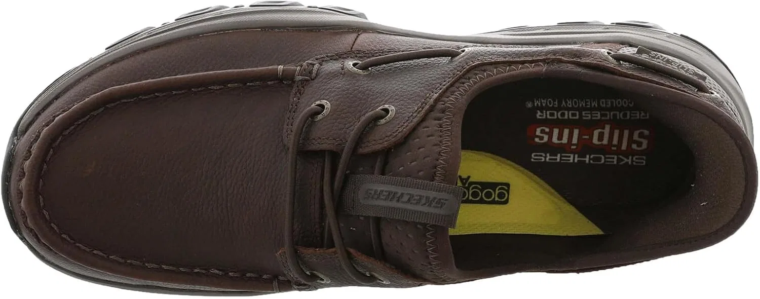 Skechers USA Мужские мокасины Knowlson-Shore Thing Hands Free без шнурков, Brown — фото 3