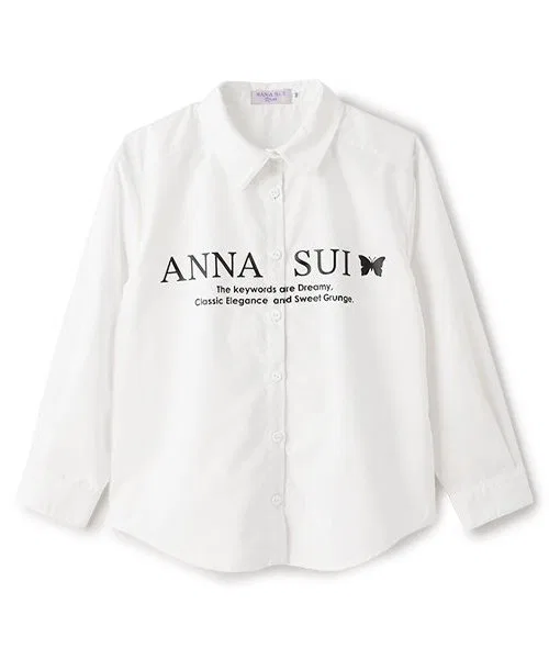 Детская футболка с логотипом ANNA SUI mini белая