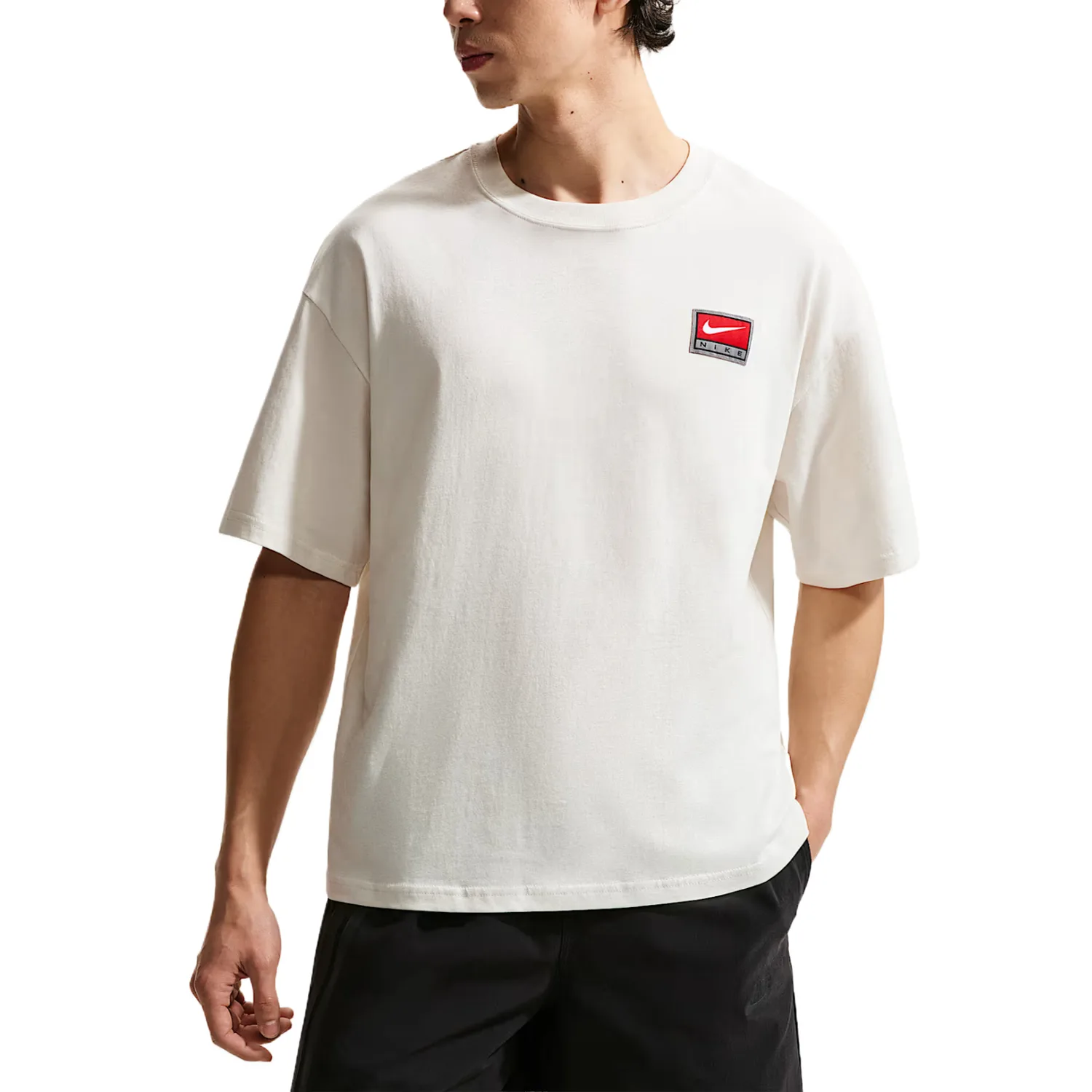 Nike Футболка мужская Phantom Gray White Crew Neck Moderate