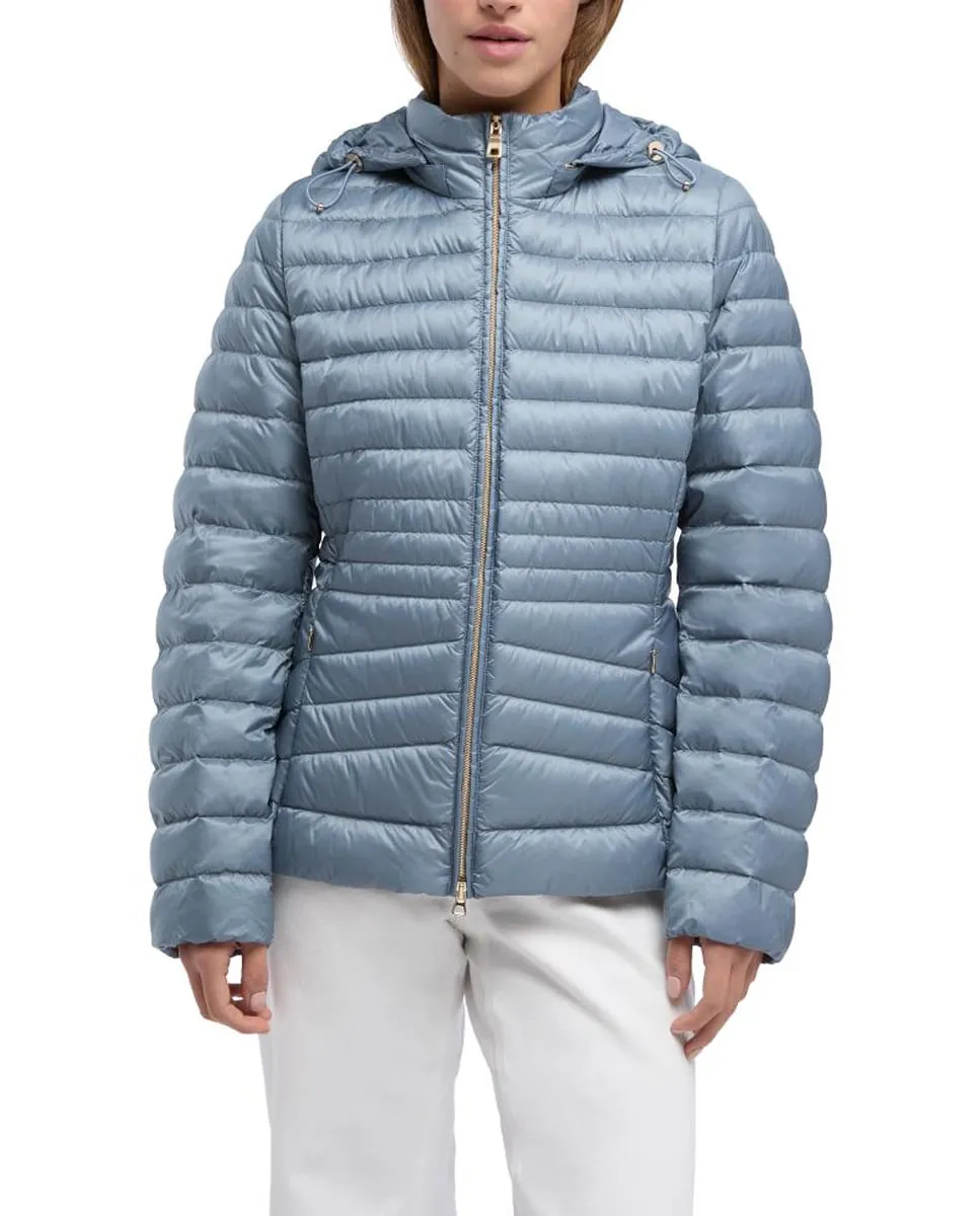 

Женский пуховик с капюшоном, который снимается Geox, светло-голубой