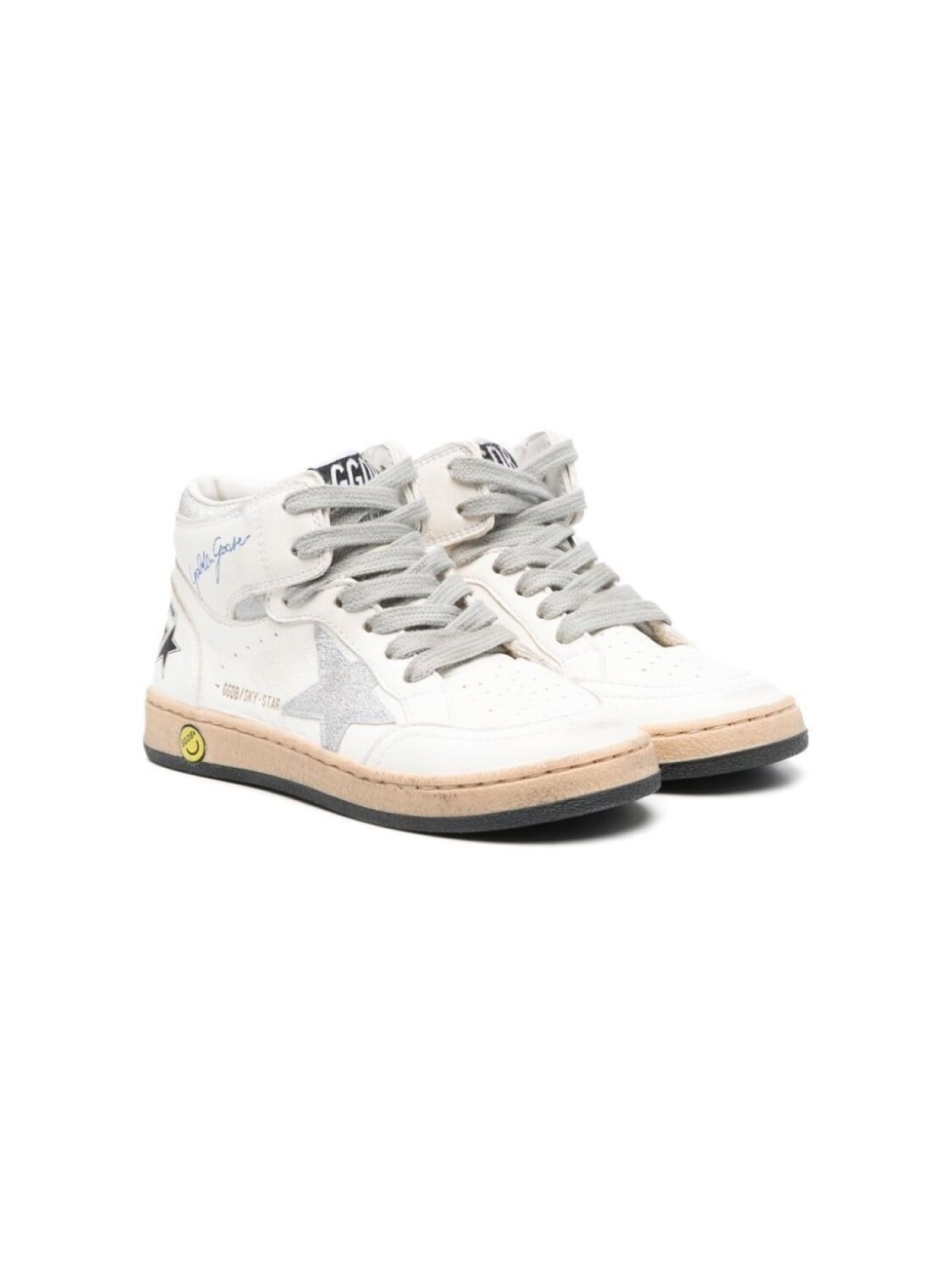 

Golden Goose Kids высокие кеды на шнуровке, белый