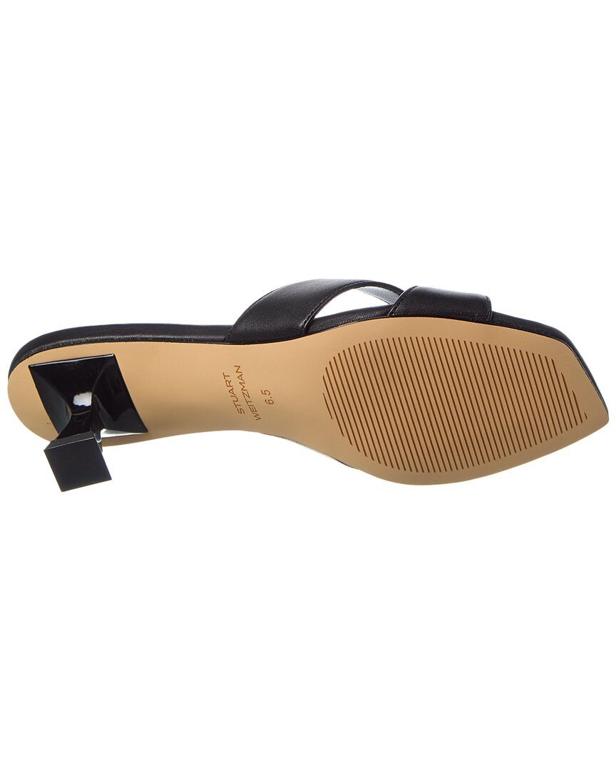 Stuart Weitzman Miami 50 Leather Sandal, черный — фото 4