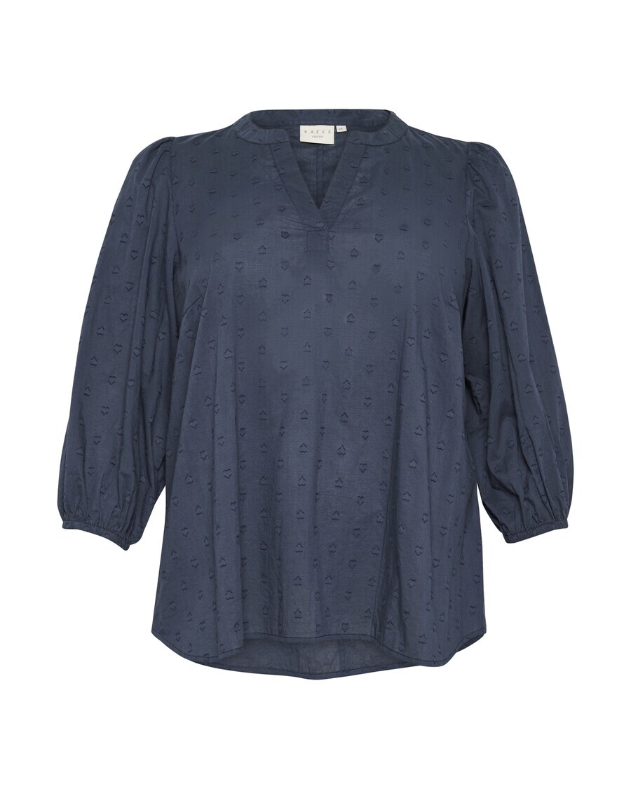 

Блузка с коротким рукавом KAFFE CURVE Blouse Jolana, темно-синий