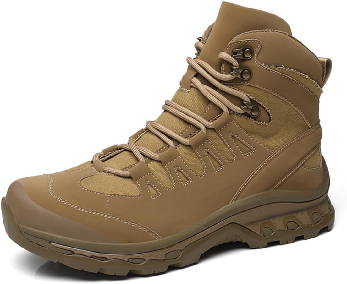 

Мужские походные ботинки ZHOUPULP, уличные, противоскользящие, водонепроницаемые, ботинки на щиколотку, для трекинга, кемпинга и прогулок, модели средней высоты, коричневый