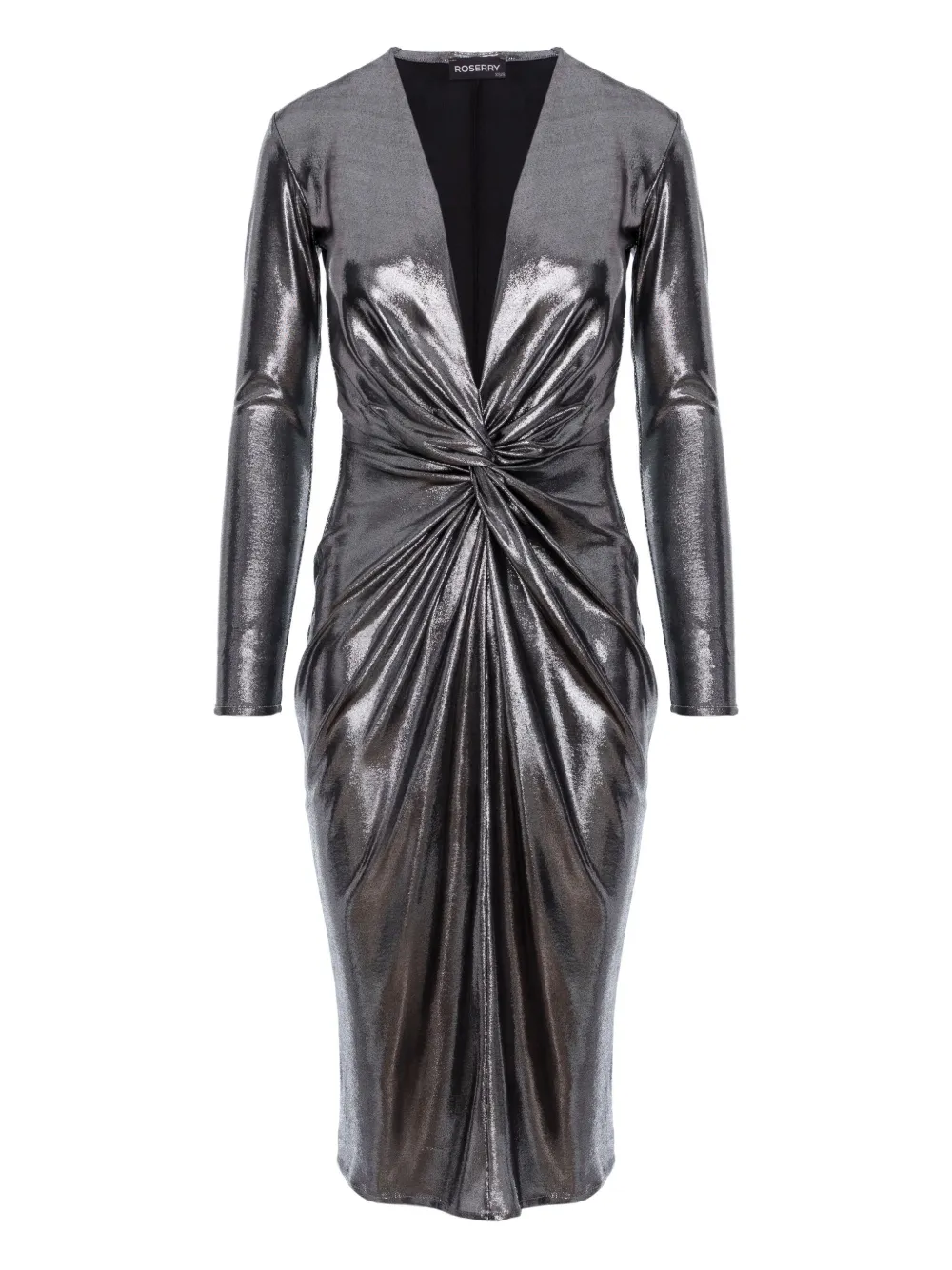 

Платье миди Mallorca с узлом и длинными рукавами Roserry, серебристый