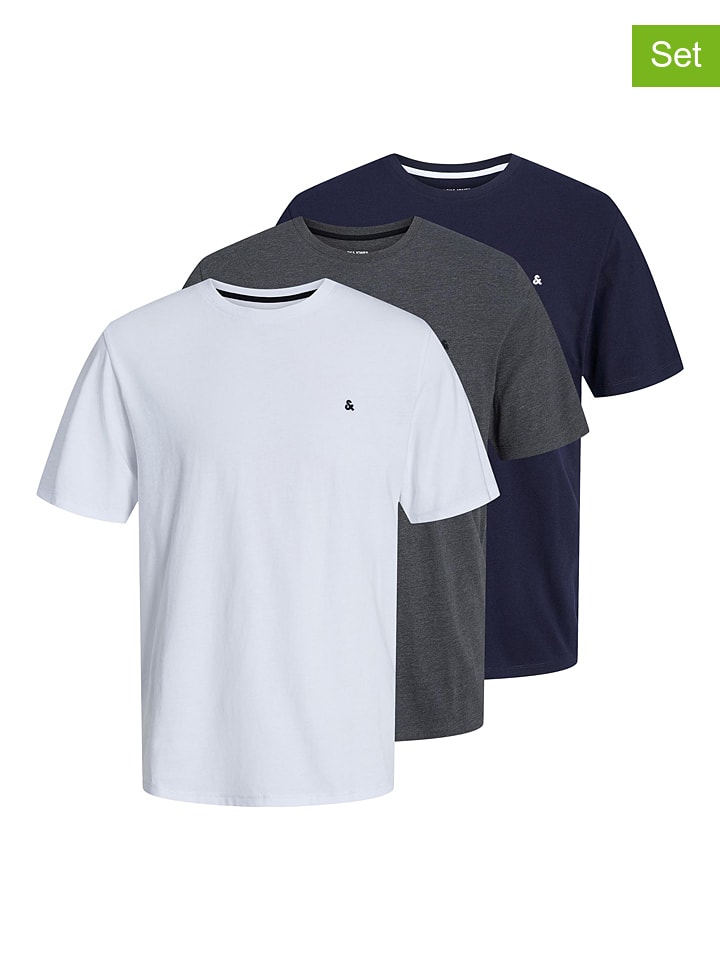 

Футболка Jack & Jones, цвет dunkelblau/weiß/anthrazit