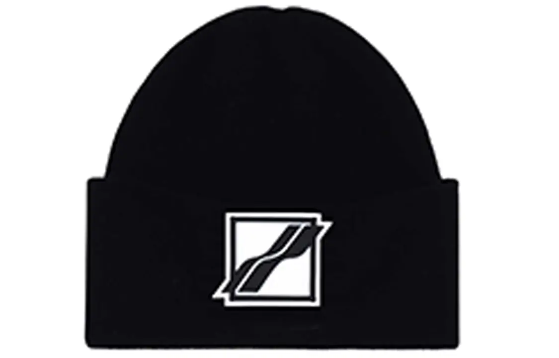 

WE11DONE Черная унисекс-шапка бини, Black