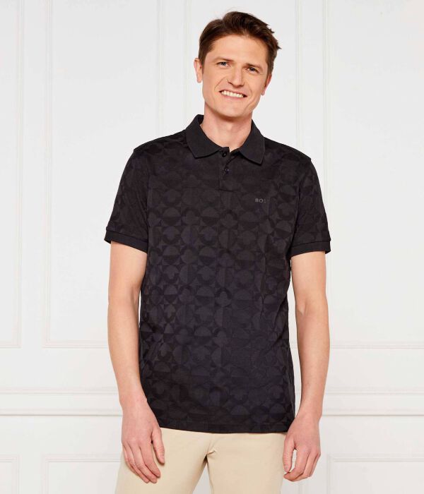 

Рубашка поло Relaxed fit Boss Green, черный