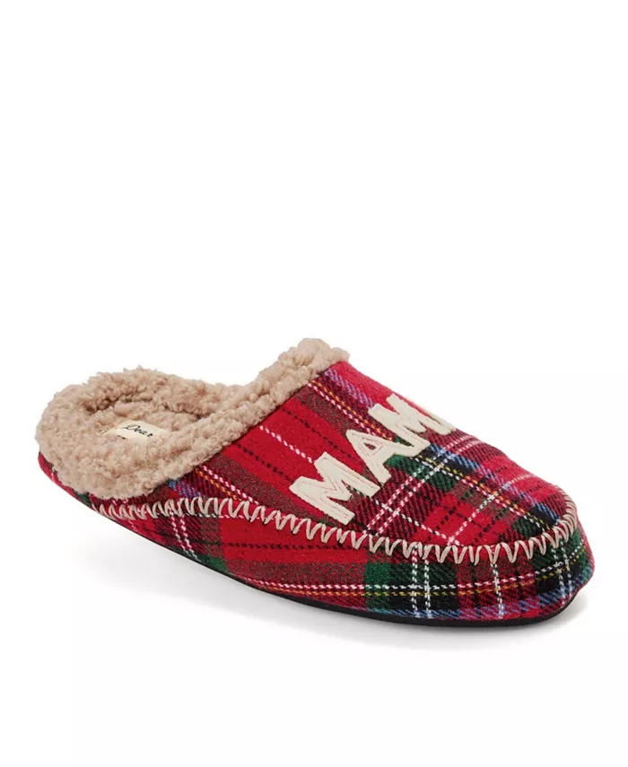 Женские тапочки-кроксы Mama Bear в клетку Dearfoams, мультиколор — фото 2
