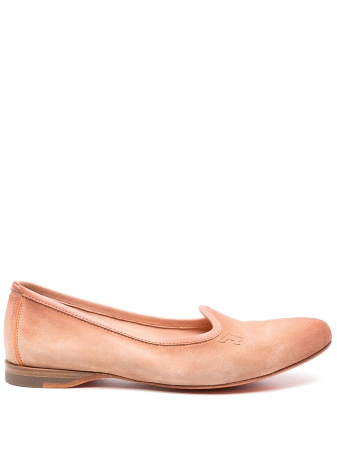 

Замшевые тапочки с вышитым логотипом Santoni, коричневый