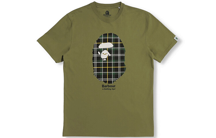 BAPE Barbour Футболка мужская A Bathing Ape, зеленый — фото 2