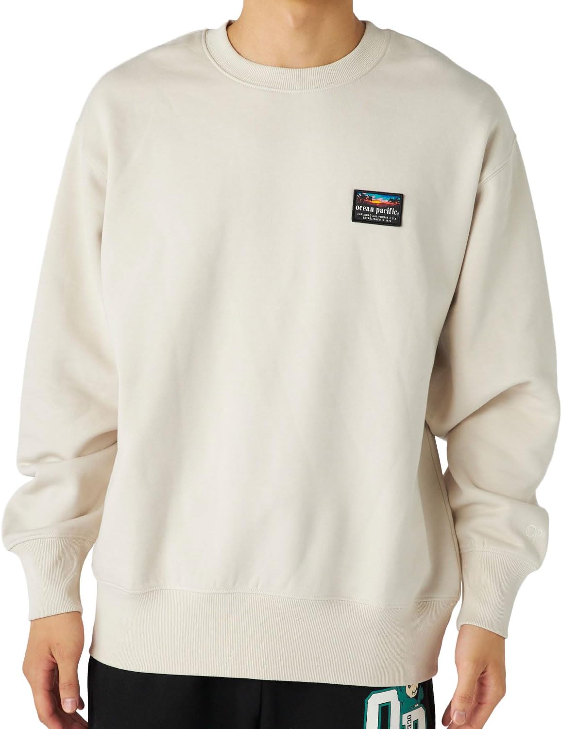 

Мужская толстовка Ocean Pacific 535017, свободный крой, с одной нашивкой, бежевый