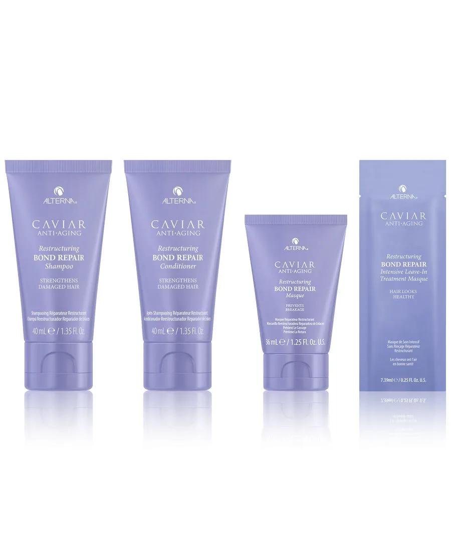 Alterna Набор из 4 пробных средств для восстановления клея Caviar Bond Repair
