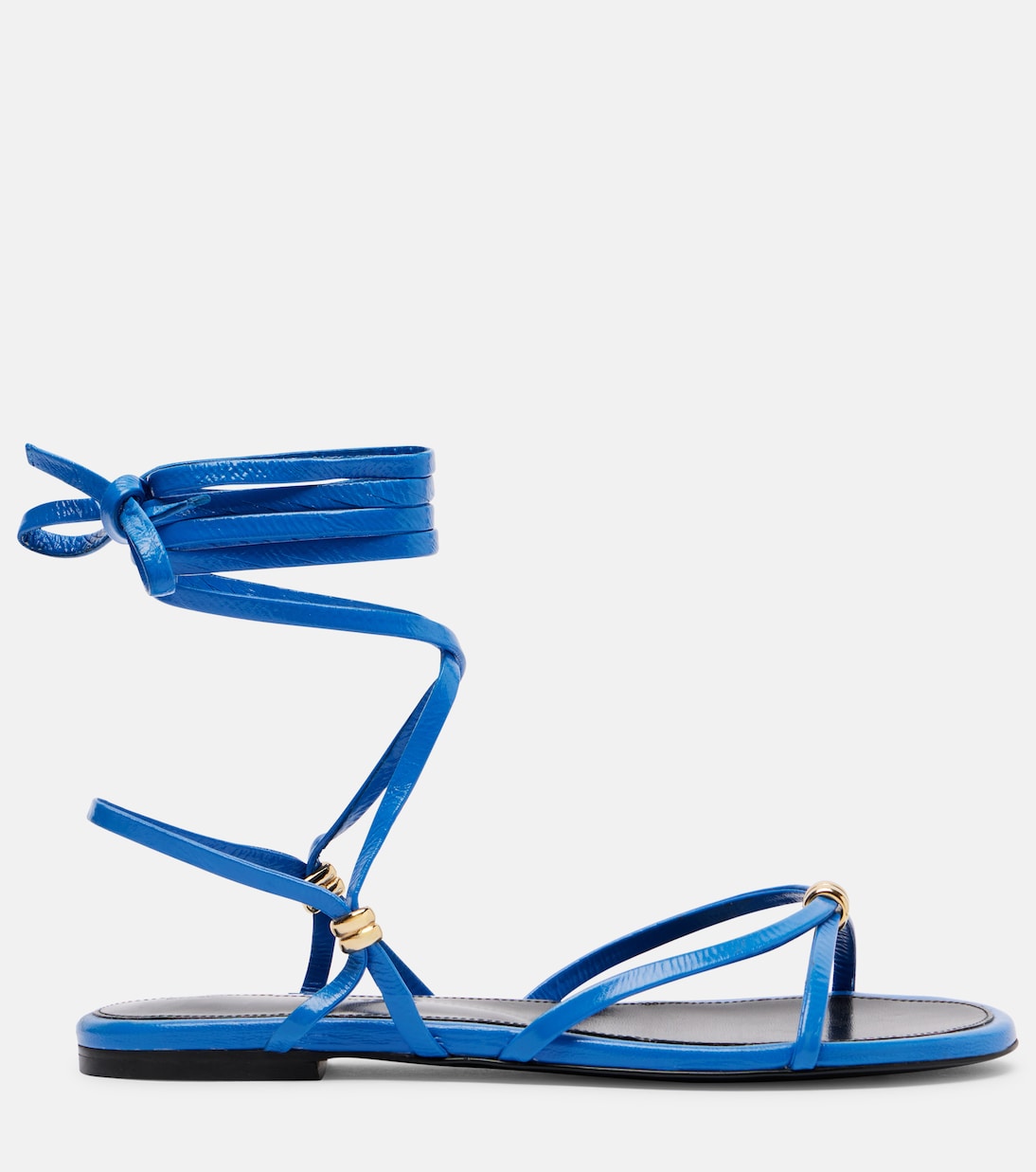 Кожаные сандалии на каблуке Coil Proenza Schouler, Azure Blue — фото 4