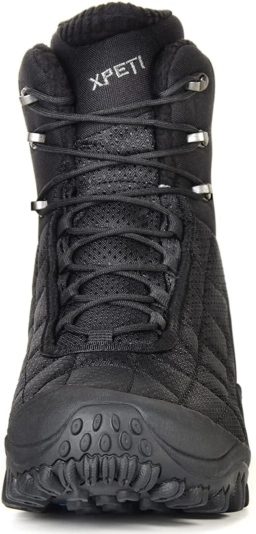 

Мужские зимние походные ботинки XPETI Crest Thermo с высоким берцем, водонепроницаемые и утепленные, черный