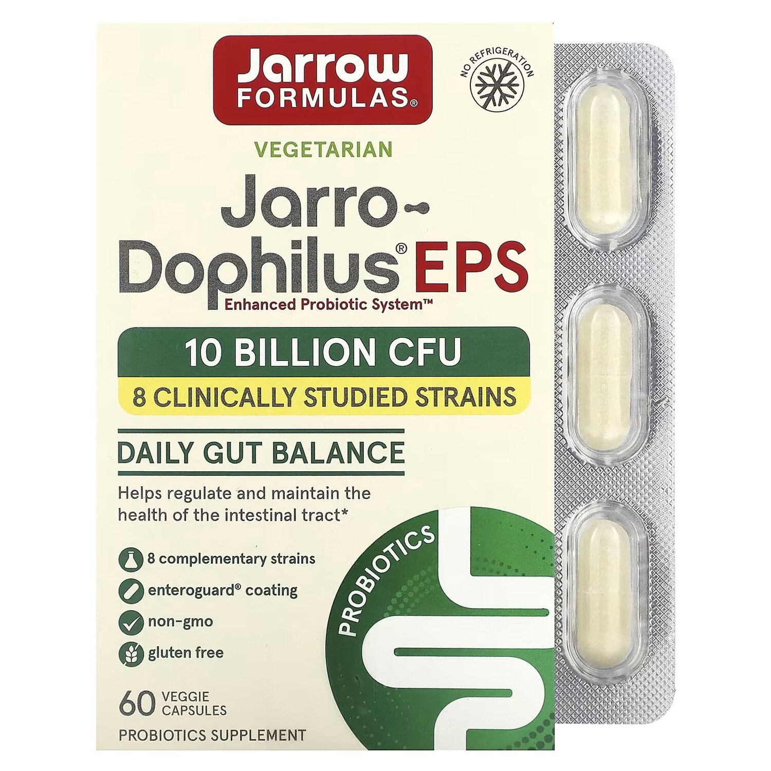 

Добавка с пробиотиком Jarrow Formulas Jarro-Dophilus EPS, 60 растительных капсул