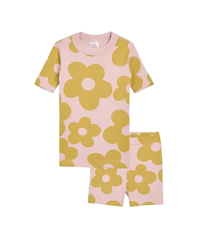 Пижама HannaJams Print Short John Set Hanna Andersson, Gigantic Daisy on Blush Pink
