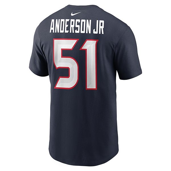 Футболка с именем и номером игрока Уилла Андерсона-младшего Houston Texans, цвет navy Nike — фото 4