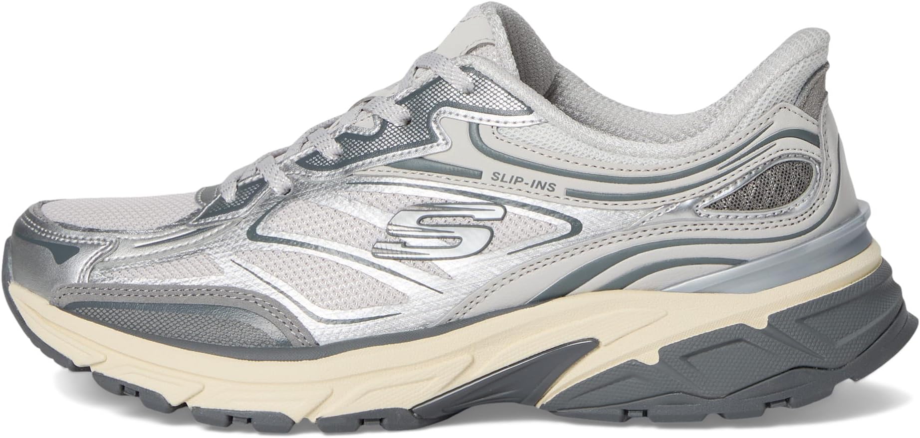 Кроссовки SKECHERS Stamina Sport Hands Free Slip-Ins, серебряный — фото 4