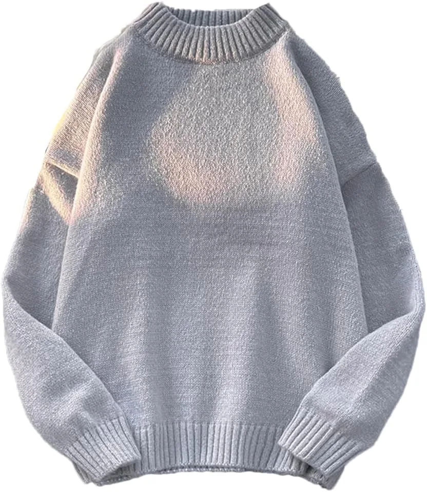 

Мужской свитер с круглым вырезом, черный, винтажный Hdhdeueh