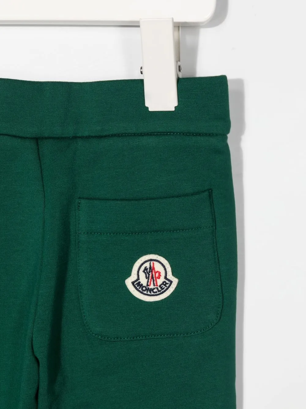 Спортивные брюки с нашивкой-логотипом Moncler Enfant, зеленый — фото 3