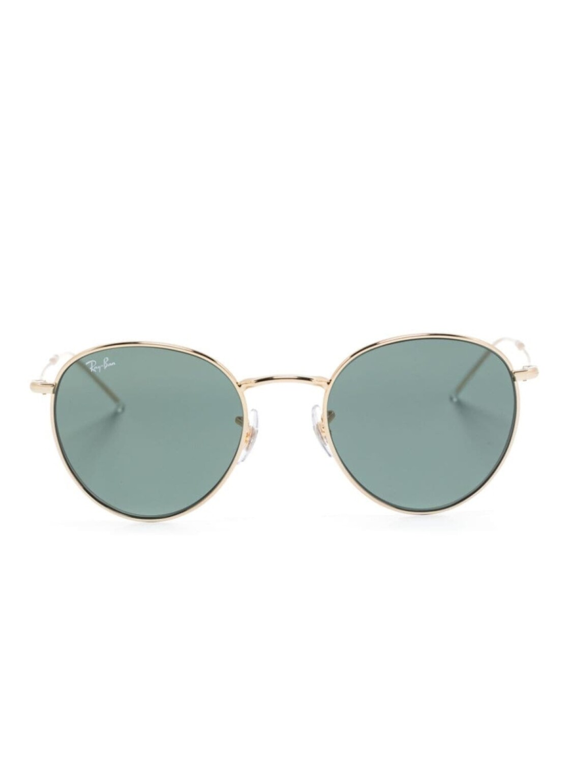 

Ray-Ban солнцезащитные очки Round Reverse, золотой