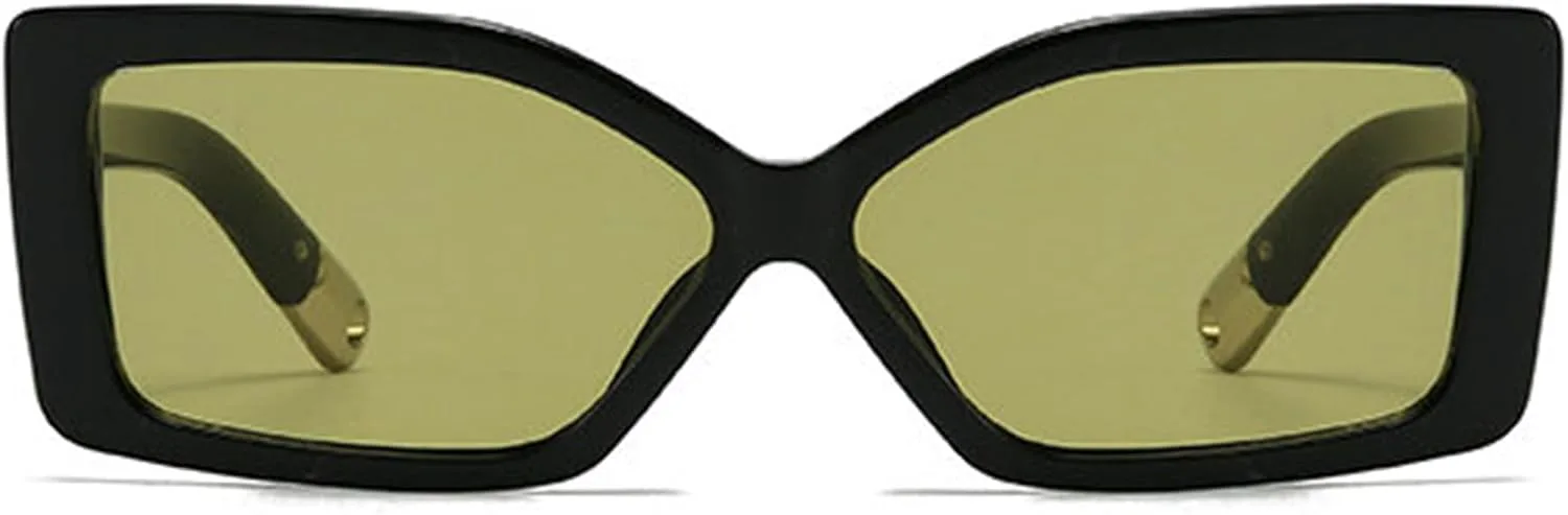 

Солнцезащитные очки COTIA «Кошачий глаз» для женщин и мужчин, модные, винтажные, 2025 год, стильные, с бабочками, милые, с уникальным декором, Black Green