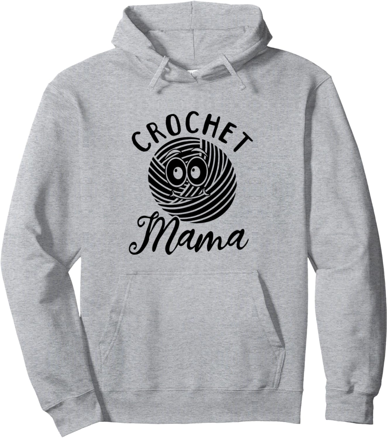 

Худи «Вязаная мама» Crochet Mama, серый
