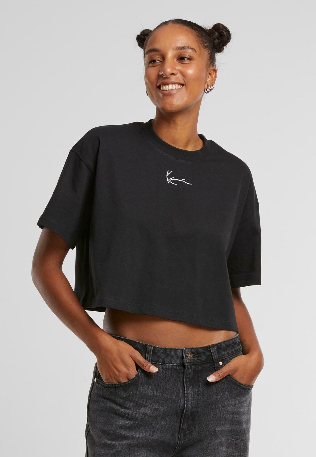 

Базовая футболка SMALL SIGNATURE ESSENTIAL CROP TEE Karl Kani, черный