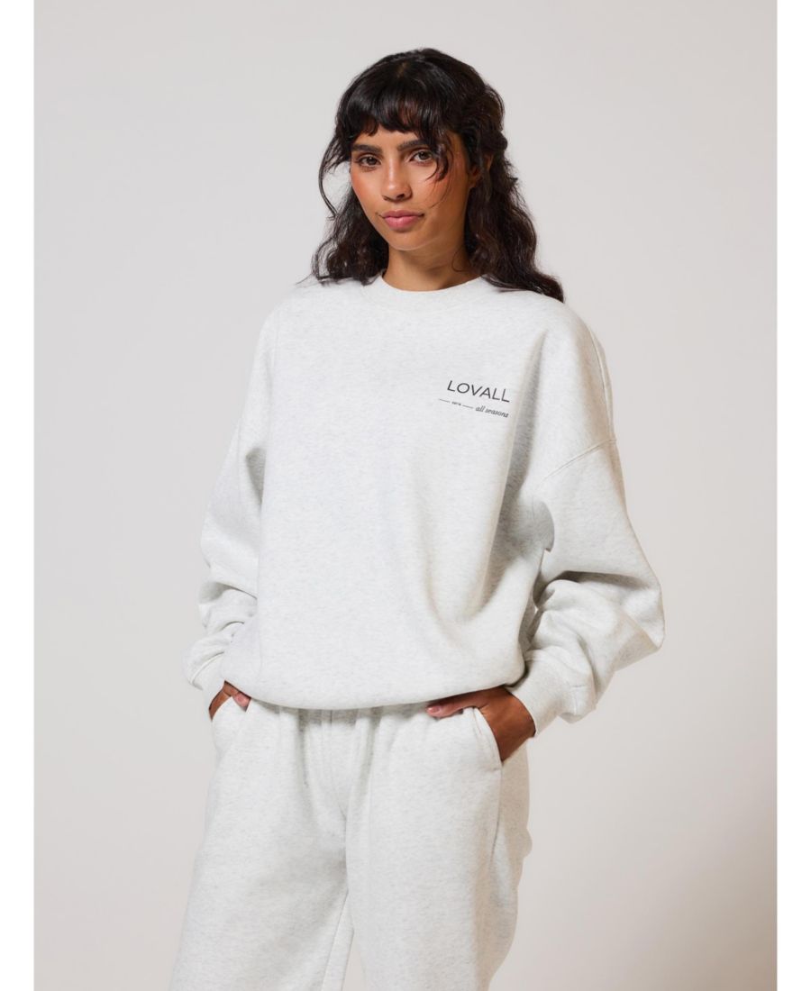 

Женская органическая толстовка оверсайз ALL SZN, размер три LOVALL, Light grey marl