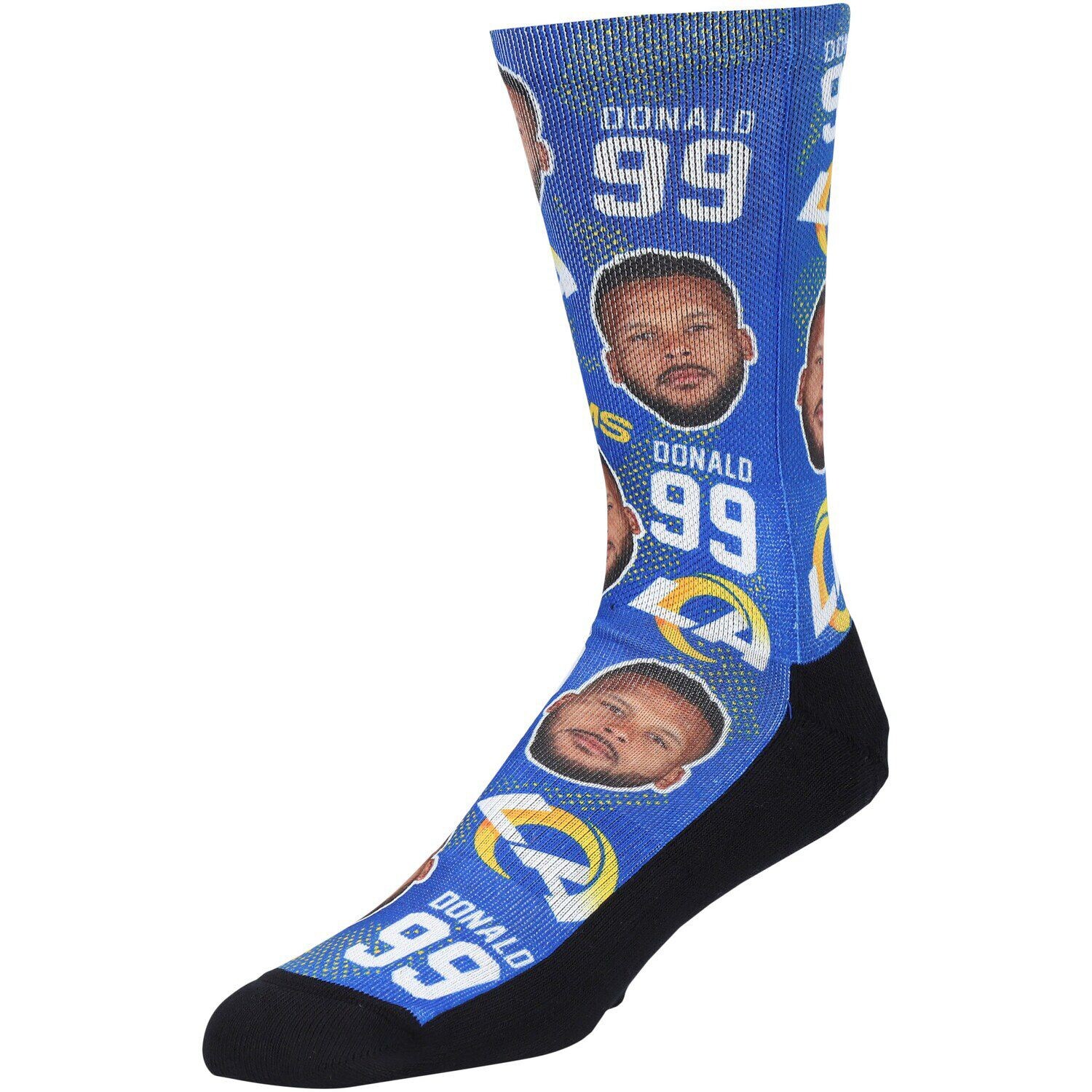 

Мужские носки Rock Em Носки Aaron Donald Los Angeles Rams Football Guy Crew