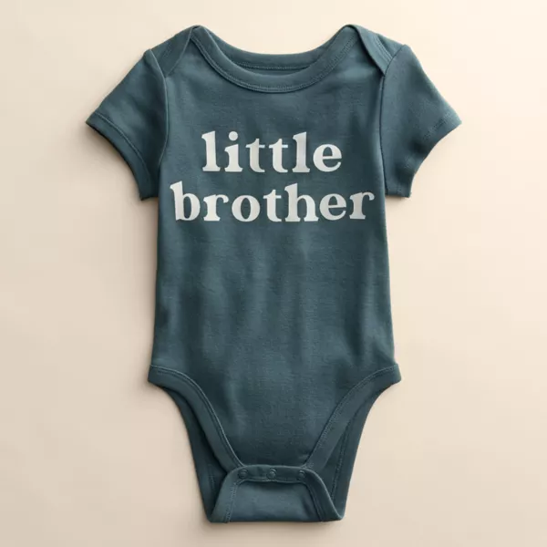 

Детский боди с короткими рукавами Little Co. By Lauren Conrad, цвет little brother
