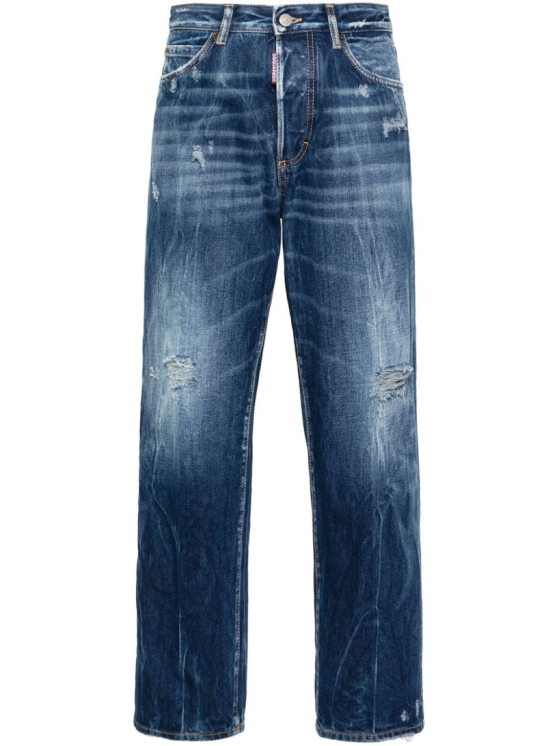 

Dsquared2 прямые джинсы средней посадки, синий
