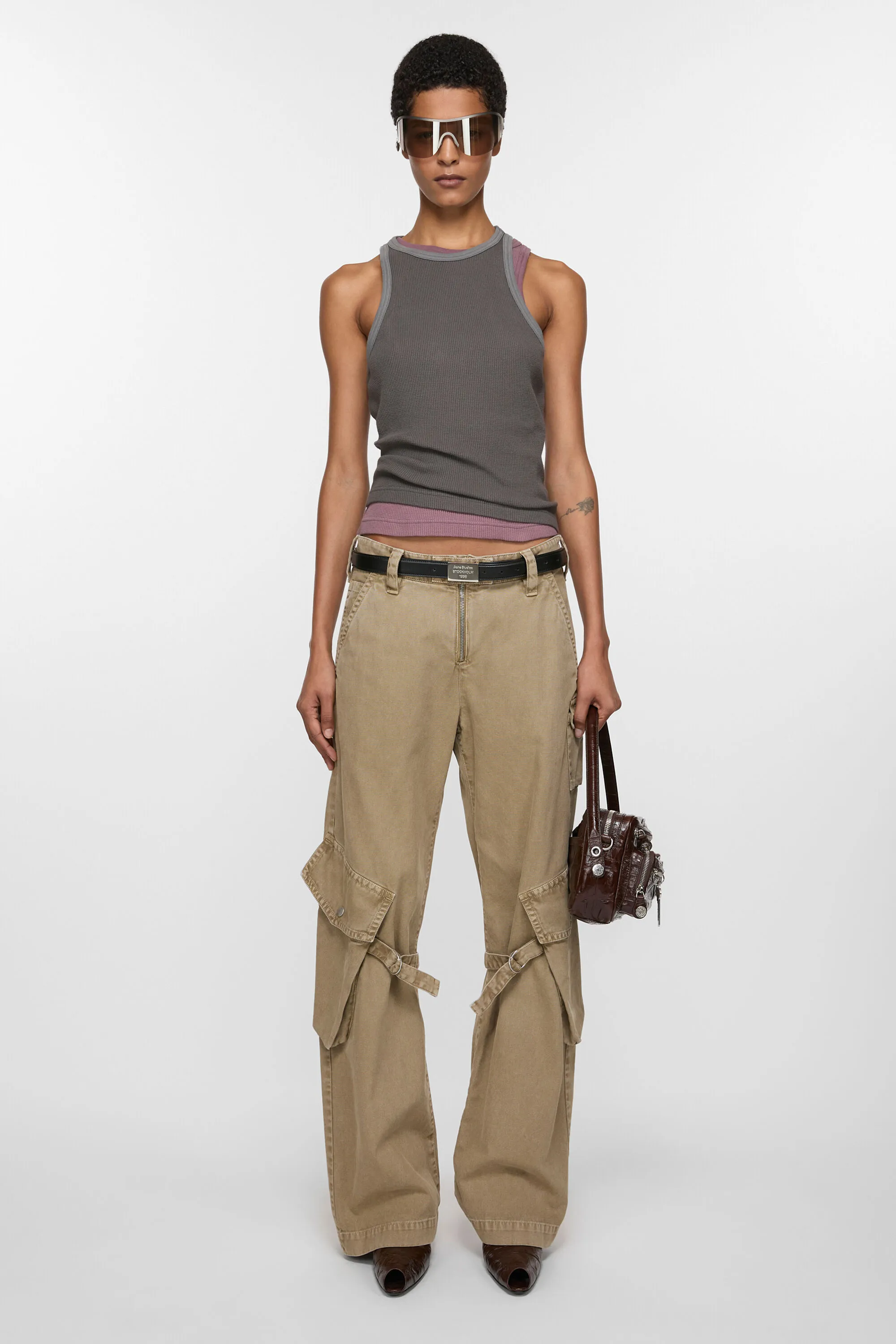 

Брюки-карго Acne Studios, Washed beige