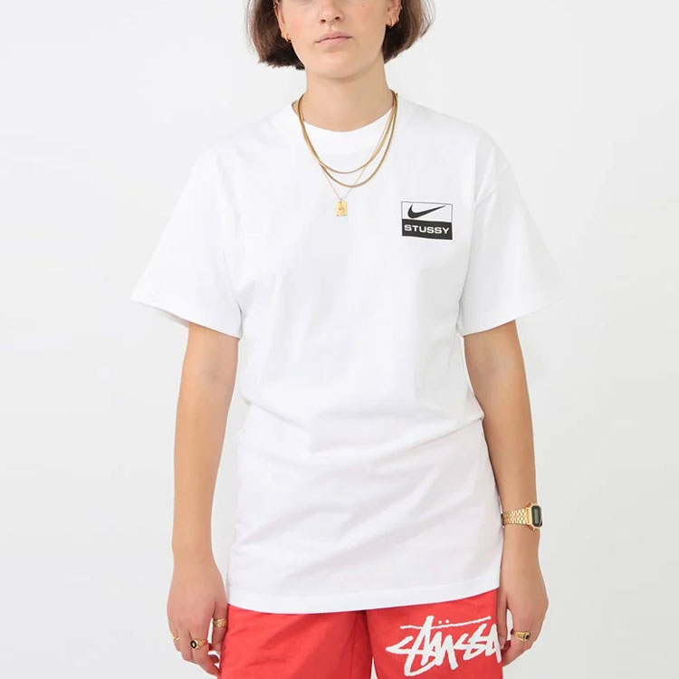 Футболка X Stussy Air Zoom Spiridon Douglas Firs To Palm Trees Nike, белая — фото 4