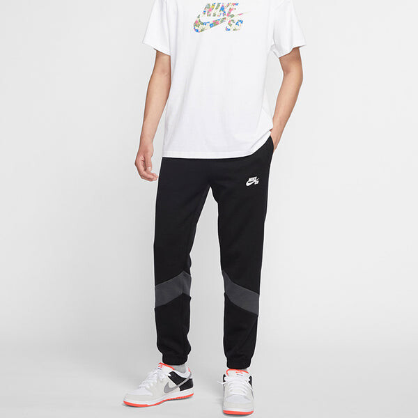 Брюки sb skateboard colorblock quick dry casual bundle feet sports long pants black Nike, черный — фото 3